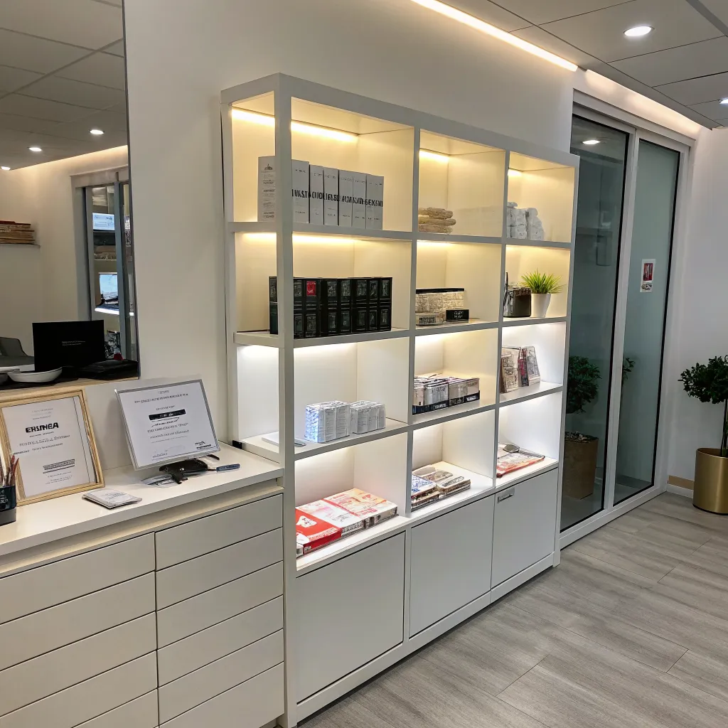 LED Aydınlatmalı Raf